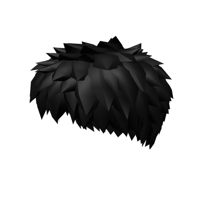 Black Messy Short Fringe V2