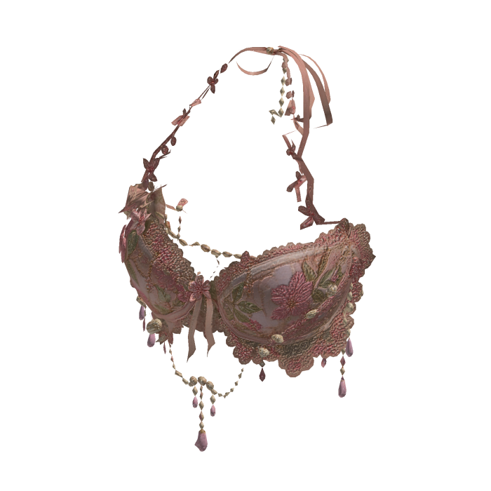 🦋 Iridescent Pink Y2K Butterfly Bralette Top