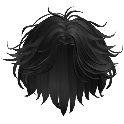 Fluffy Curtain Shag Hair - Black