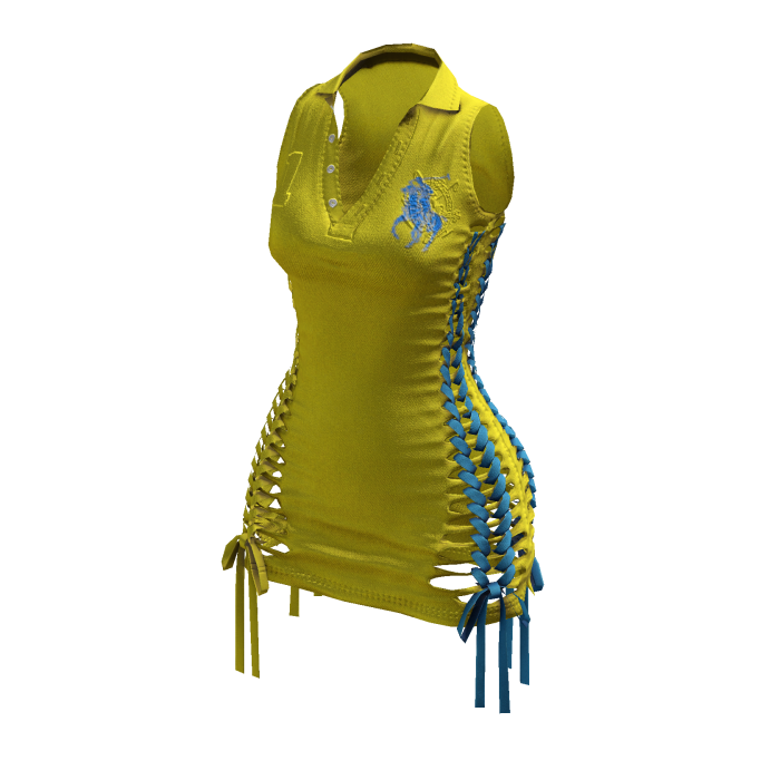 Braided Cutout Sleeveless Polo (Los Angeles)