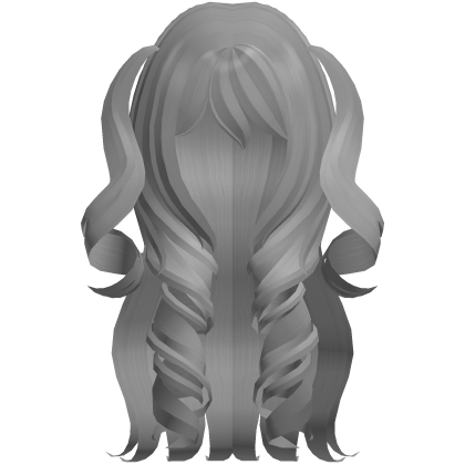 curly long princess pigtails grey hair Roblox item