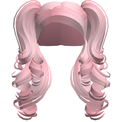 Fluffy Curly Latina Pigtails Pink