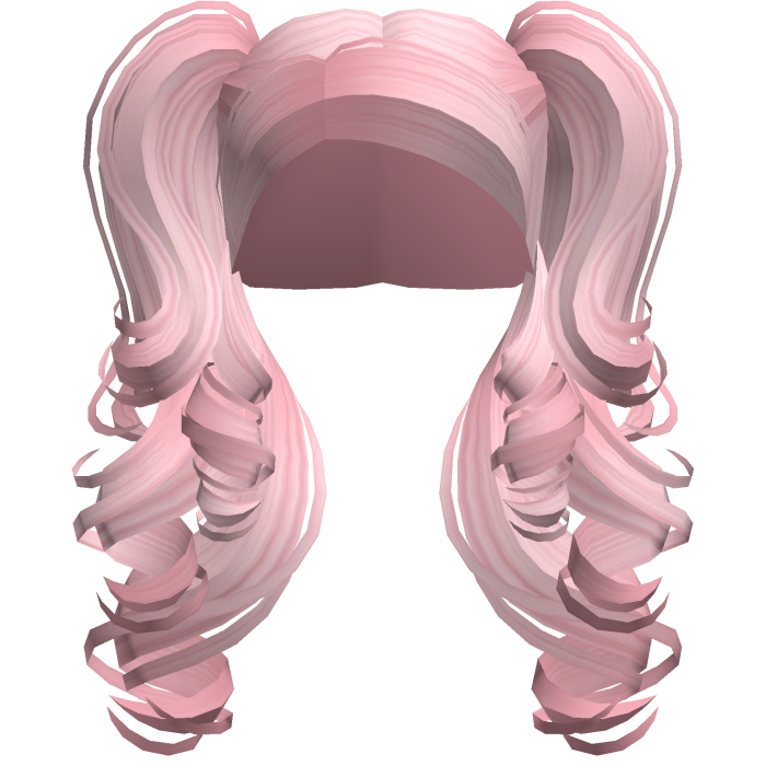 Fluffy Curly Latina Pigtails Pink