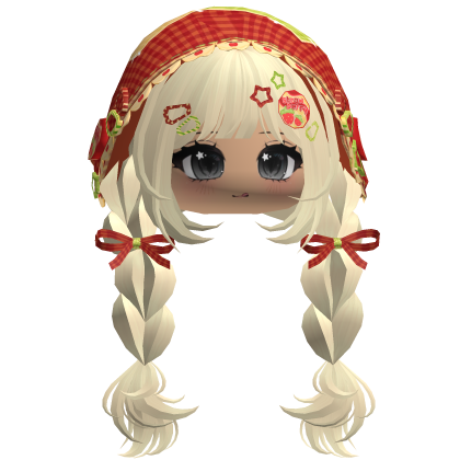 Yellow Igari Braids W/ Strawberry Bonnet (Face) thumbnail