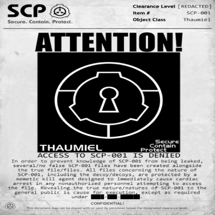 SCP-001 Document