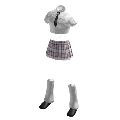 Anime Black and White School Uniform - Panda