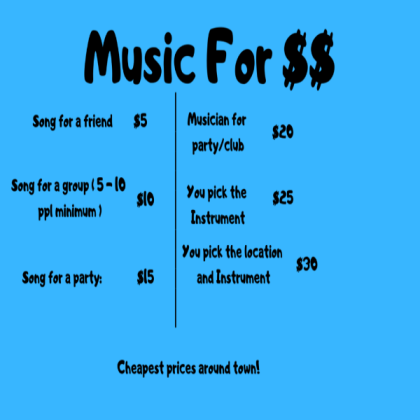 Music For $$ Roblox decal