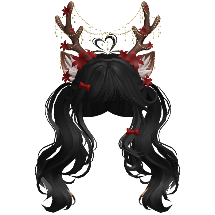 Ethereal Christmas Fairy Fawn Pigtails w/ Antlers