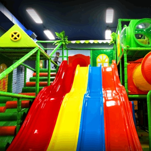 Indoor Playground Rainbow Fun Bouncy Castle Happy