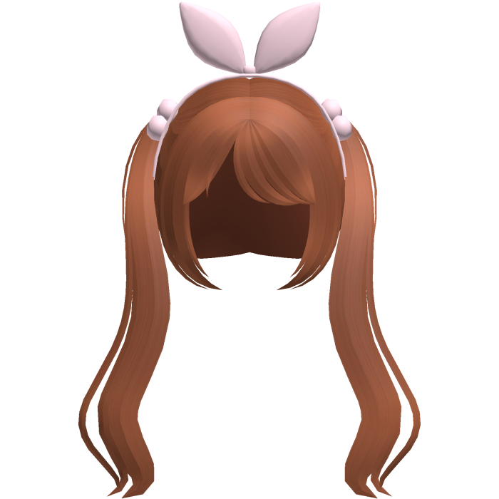ginger cute pigtails w bunny ears hair bow