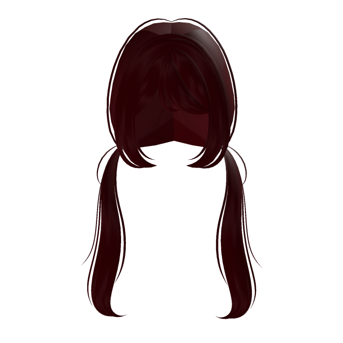 Cute dark red pigtails