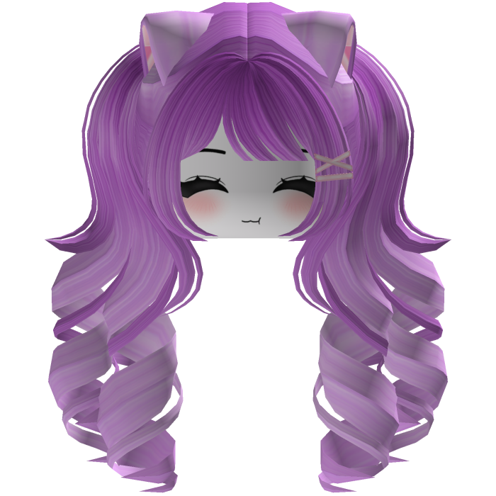 Cute hair emo Y2K cat-ear braids (pink)
