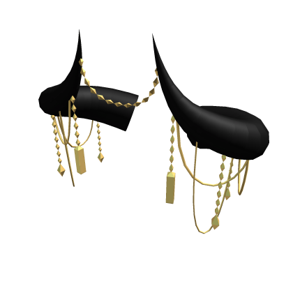 Black/Gold Jewelled Horns of the Abyss