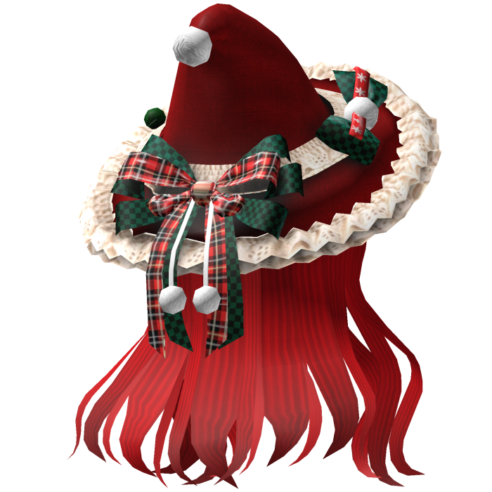 Beautiful Christmas hat hairstyle (Red)