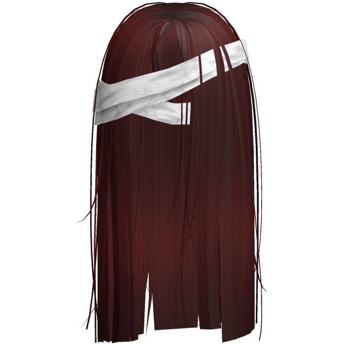 Horror Red Hair w White Face Bandages