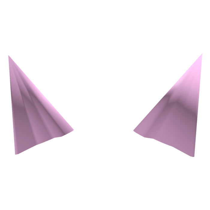Pink lowpoly cats ears