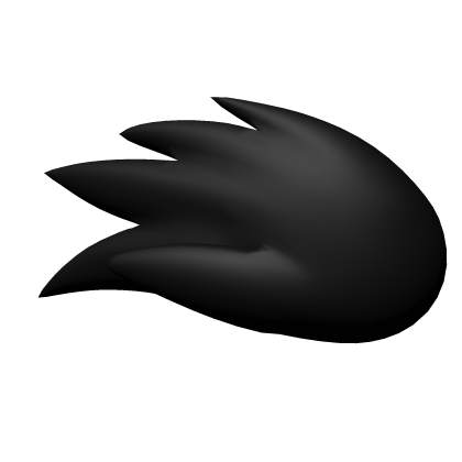 Spiky Hair Fur Tuft Crest (Black) Roblox item