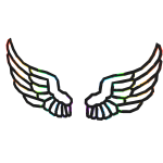 Rainbow Glitch Wings