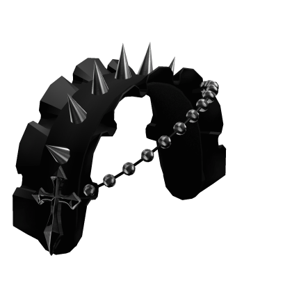 emo gothic spiked ruffled headband