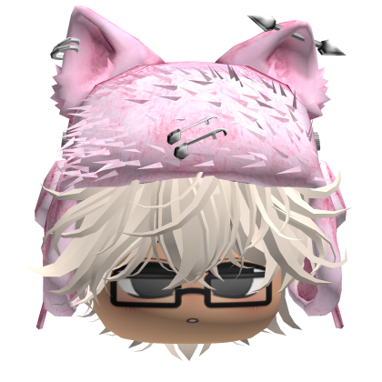 Messy Yellow Hair W/ Wolf Ushanka & Face Roblox item