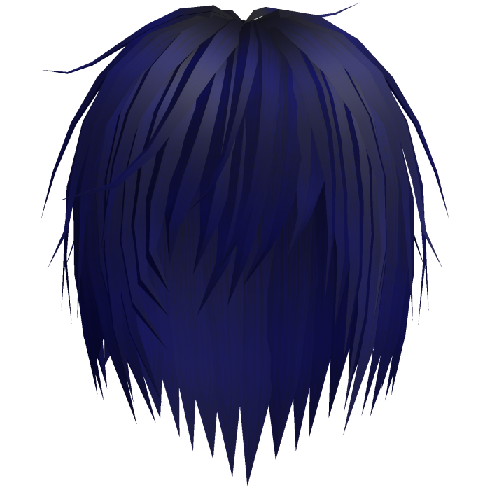 Dark Blue Vkei Messy Emo Punk Hair