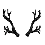 8-Bit Black Antlers