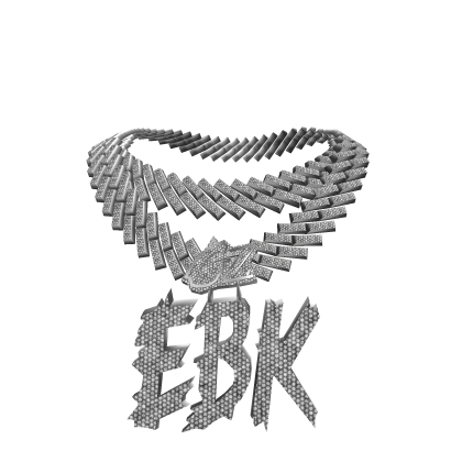 4.0 EBk chain iced out silver double cubans