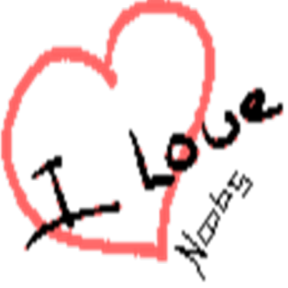I Love Noobs (Transparent) Roblox decal