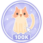 100K Cat Clicks Roblox badge thumbnail
