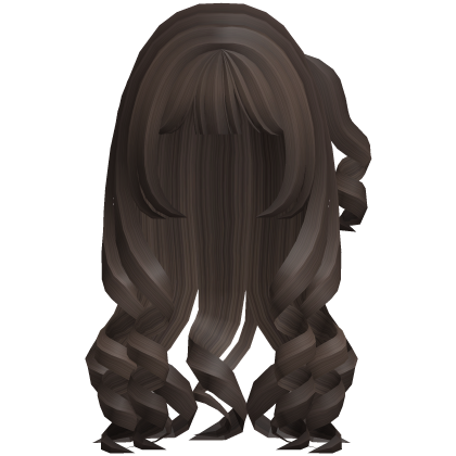 swirly curled kawaii cute side pigtail brown 