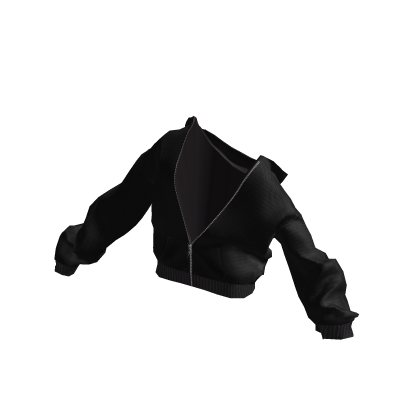 Off Shoulder S Black Zip Hoodie