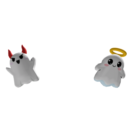 Halloween good and bad ghost 