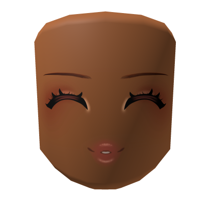 Happy Cute Girl Face Mask Dark