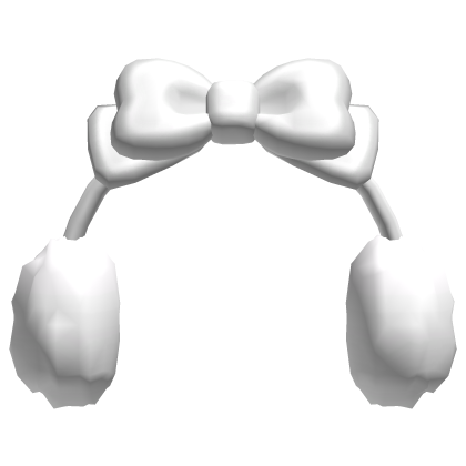 ♡꒱ cute white dolly bow winter earmuffs