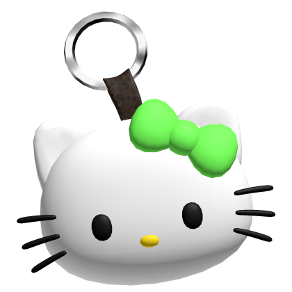 Green Kitty Keychain
