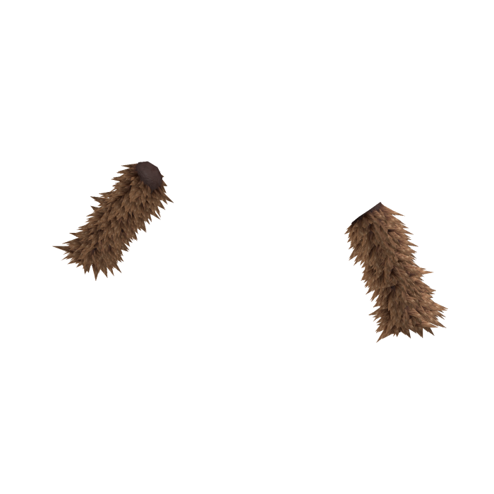 Brown and yellow Furry hand warmer cover gloves