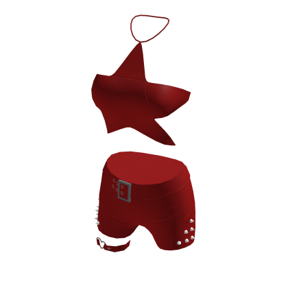Y2K Star Crop Top Outfit Red thumbnail