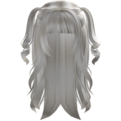 Lush Dreamy Curly Twintails (White) Roblox item