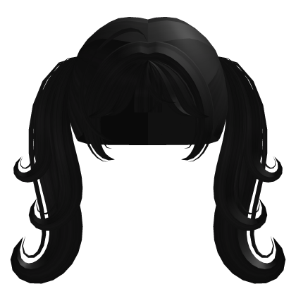 ♡ pretty kawaii moe cute curly pigtails black Roblox item