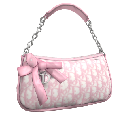 y2k pink designer bag with bow