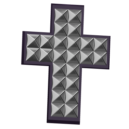 Emo Purple Studded Cross Hairpin Roblox item