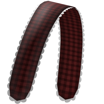 red plaid ruffled cottage headband Roblox item