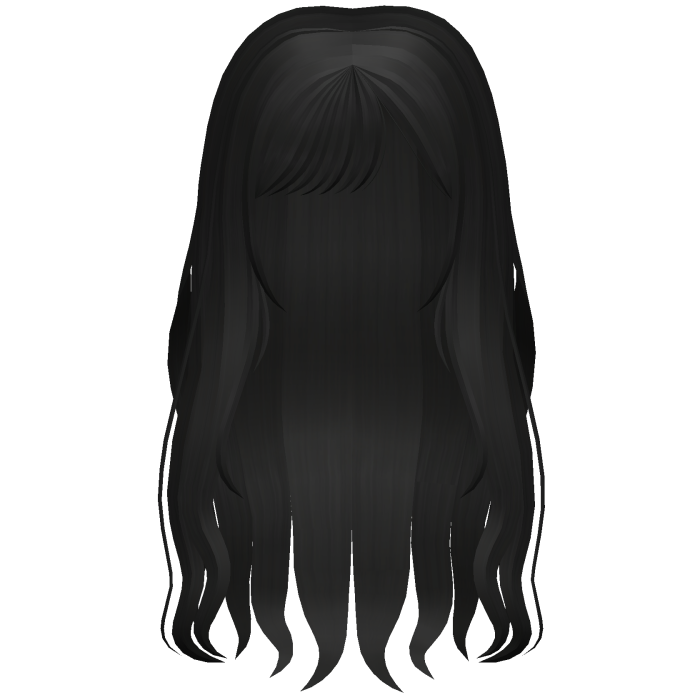 Black Long Wavy Soft Layered Hair W Side Bangs 𝜗ৎ