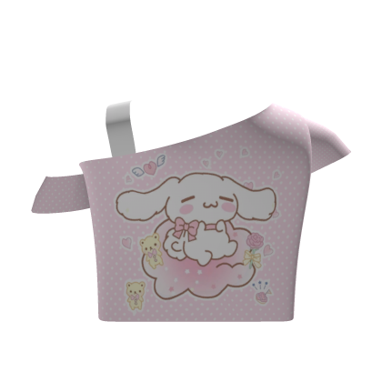 ♡ cute cinnamon roll bunny shirt in pink