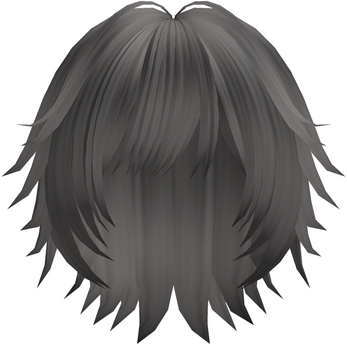 spiky messy emo boy hair in grey