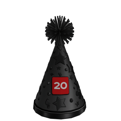 [Black] Vicennial Party Hat Addon
