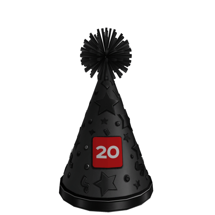 [Black] Vicennial Party Hat Addon