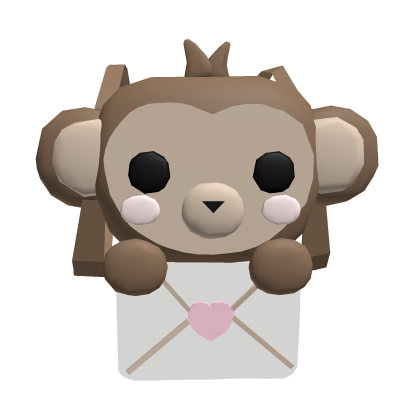 Adorable Monkey Backpack with Letter Roblox item