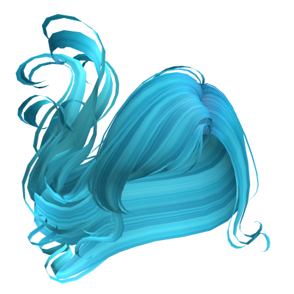 floating magical angel hair in blue
