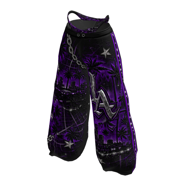 Los Angeles Pants w/ Bikini Line - Purple